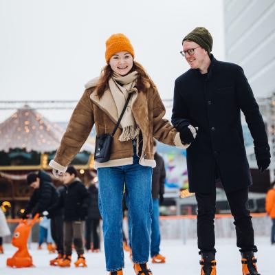 Outdoor ice rink
