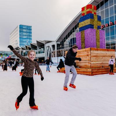 Outside Ice skating rink